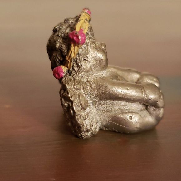 Vintage Spoontiques Sitting Cherub Small Pewter Figurine (3800) - Picture 4 of 6